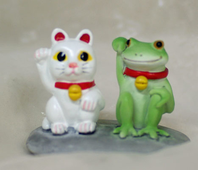 ブリキ　カエルセット3体 日本製 Jumping FROG ゼンマイ式 ブリキのカエル 外箱付き